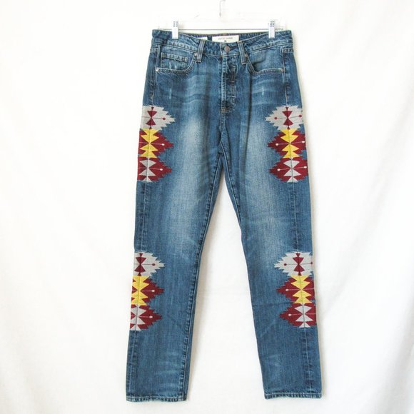 Miss Me Vintage Embroidered Denim Jeans Western Style/ Boyfriend Size-27 - Picture 9 of 9
